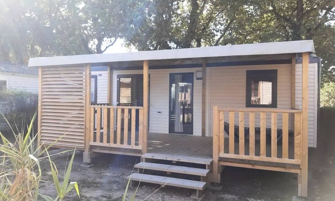 Les Moutiers-en-Retz Casa | Camping Les Brillas *** - Casa móvil de 4 habitaciones para 6/8 personas