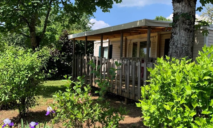 Limeuil Casa | Camping les Poutiroux **** - Résidence mobile - adapté aux personnes à mobilité réduite +TERRASSE COUVERTE 5 personnes