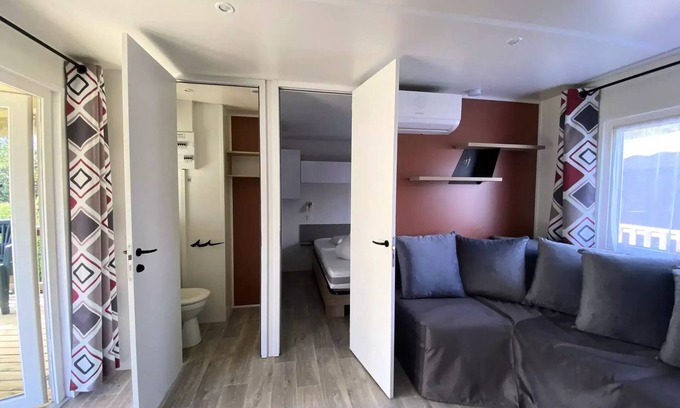 Saint-Paul-en-Born Casa | Camping maeva Escapades La Clairière **** - Premium Mobile Home 3 Rooms 4 People + TV