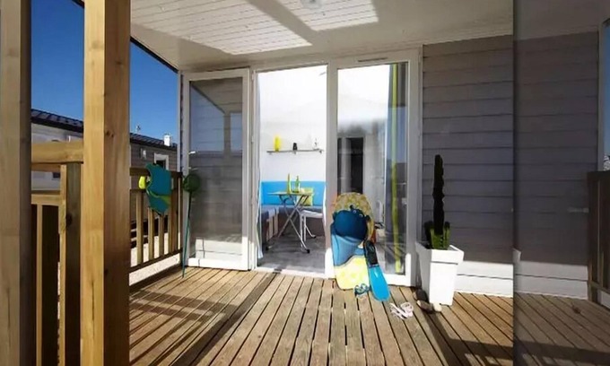 Saint-Paul-en-Born Casa | Camping maeva Escapades La Clairière **** - Comfort Mobile Home 3 Rooms 4 People + TV
