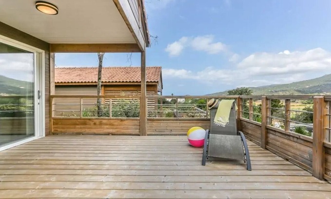 Olmeto Chalet De Esquí | Camping maeva Escapades Colomba **** - Prestige Chalet Sea View 4 Rooms 6 People Air Conditioned + TV