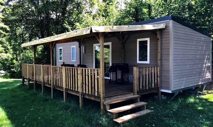 Saint-Theoffrey Casa | Campsite Flower Ser Sirant - Mobile Home Premium Lake View 4 Rooms 2 Bathrooms 6 People Air Conditioning