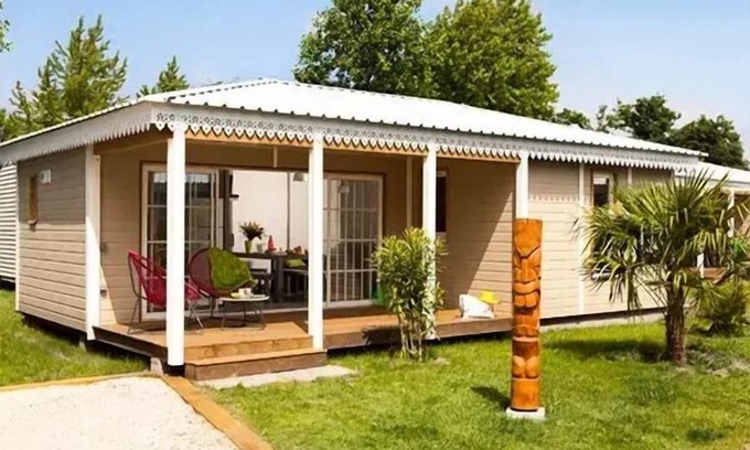 Biscarrosse Chalet De Esquí | Campsite Mayotte Holidays***** - Chalet Comfort 4 rooms 5 adults + 2 children with air conditioning - TV