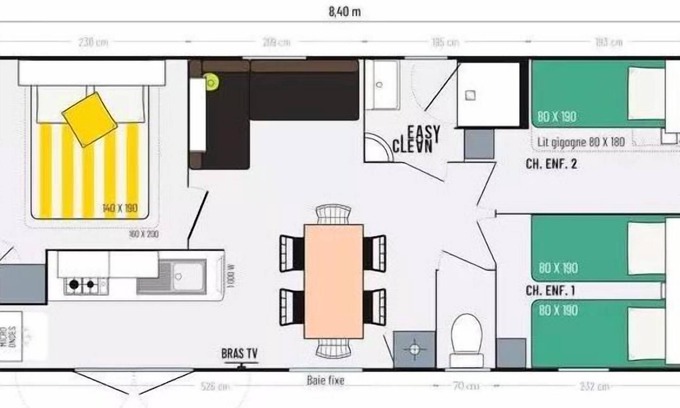 Baerenthal Casa | Campsite Ramstein-Plage *** - Mobil home Comfort - 3 bedrooms 6 people