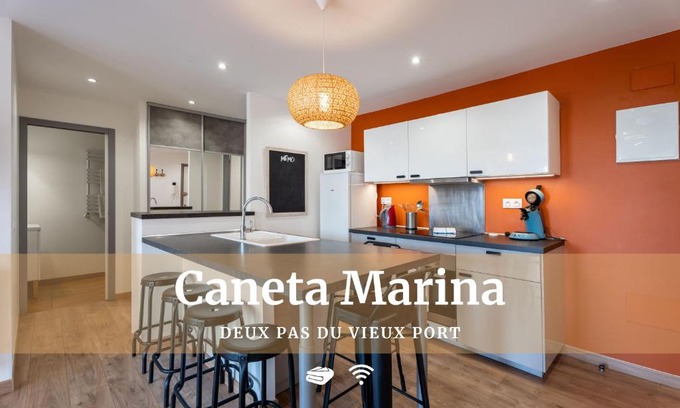 Hendaye Apartamento | Caneta Marina - Familial et Lumineux au Port de Caneta, Wi-Fi