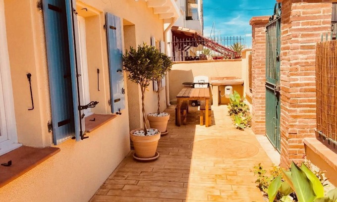 Le Port Casa | Canétoise situado a 100 m del mar, de 2 a 7 personas, aire acondicionado, parking privado.