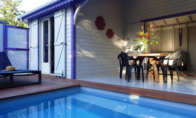 Deshaies Cabaña | Caraïbes Cottage Violet Piscine Privée a 900m de la Plage
