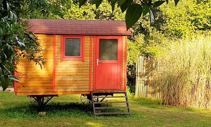 Castelnau-sur-Gupie Cabina | Caravan with shared pool