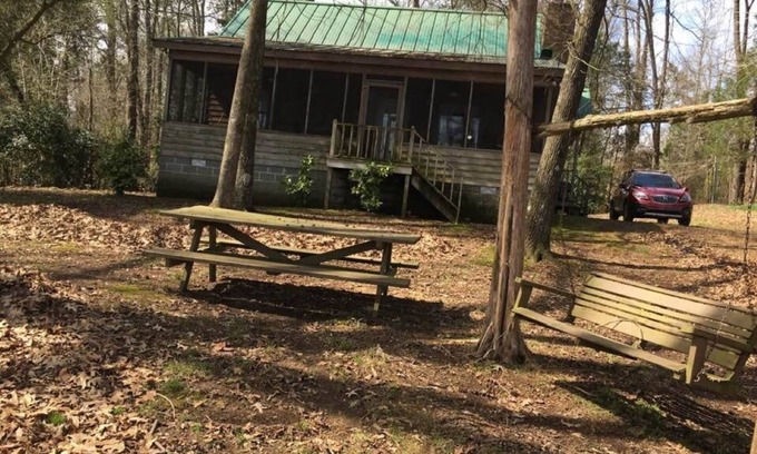 Waterloo Casa | Rústico Lake Cabin AL