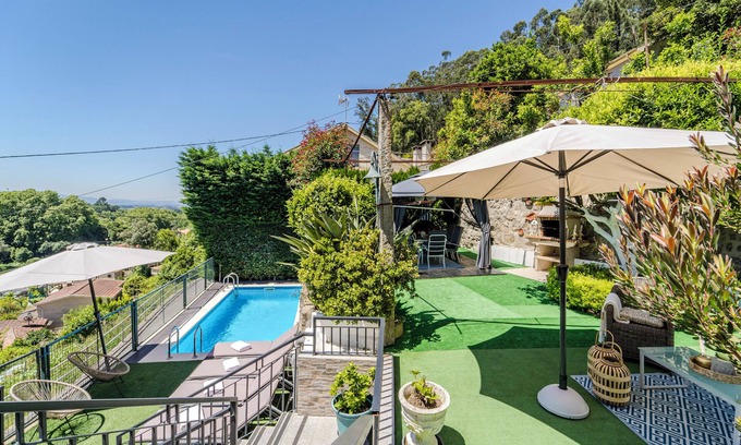 Caldelas Villa | Casa das Caldas - casa de ensueño con piscina privada en el camino a Geres