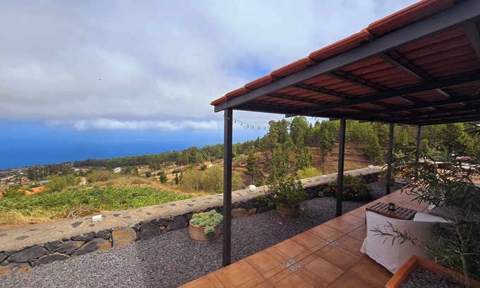 Puntagorda Cabaña | Casa El Topo, vistas panorámicas , chimenea y barbacoa en Puntagorda, La Palma