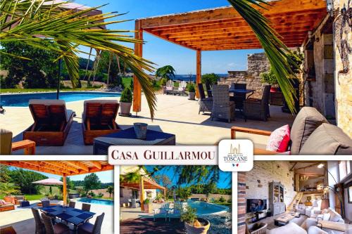 Castelnau-de-Montmiral Casa | Casa Guillarmou - Évasion Enchantée avec Piscine Chauffée, Spa & Clim - Vue Exceptionnelle