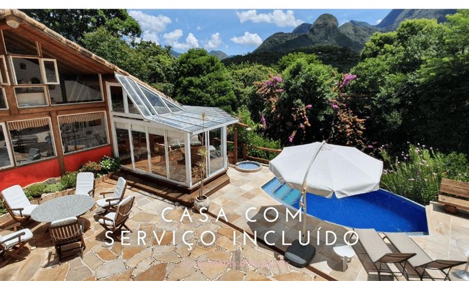 Araras Casa | Casa Maria Comprida, serviço incluído, linda vista
