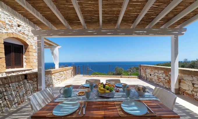 Marina di Andrano Casa | Casa Marsalento - Nuovissima Con Vista Mare