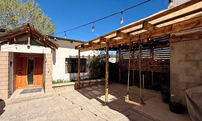 Creel Cabina | Casa MiRó Creel, a cozy place with an indoor fireplace.