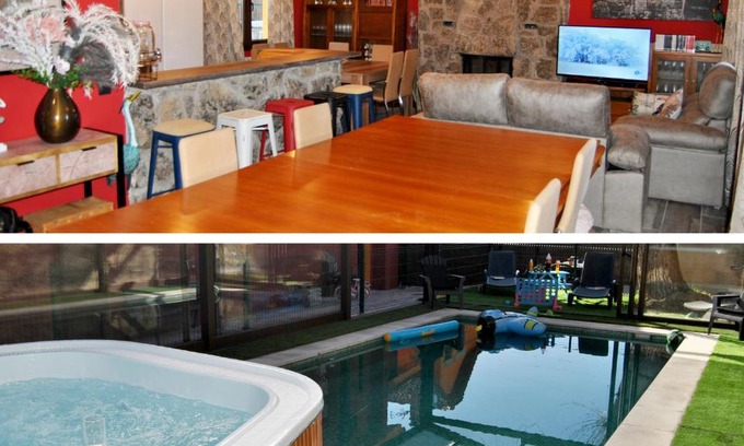 Collado Mediano Casa | Casa Rural Mansion Alejandra con piscina y jacuzzi