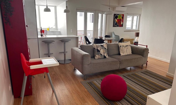 Cascais Apartamento | Sunny Central y de Moda Cerca de la playa A, A Cascais Centro Histórico