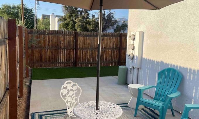 Limberlost Casa | Casita C: Private yard, grill, outdoor dining and seating area