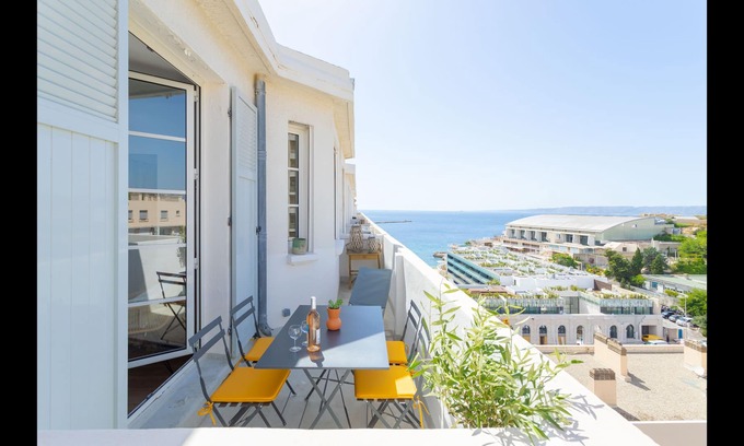 Le Pharo Apartamento | Catalans Sur Mer 🏝 Terraza Standing Vista Mar