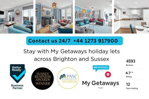 Worthing Apartamento | Central Snug with Patio By My Getaways