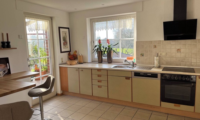 Albersloh Apartamento | Centrally located, quiet vacation apartment with conservatory and view of the Werse