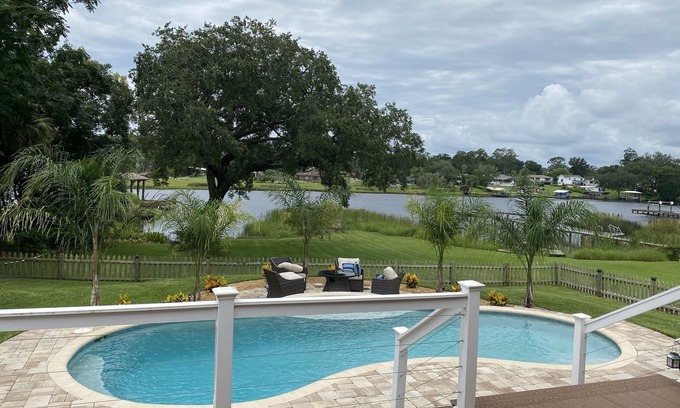 Jacksonville Casa | Centrally located, waterfront, Heated pool home.