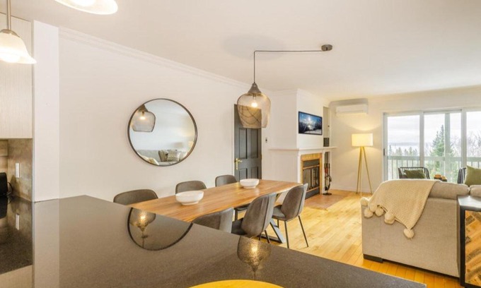 Petite-Riviere-Saint-Francois Apartamento | Chalet Entre Ciel et Fleuve, SPA, 5 CH, 5 SDB
