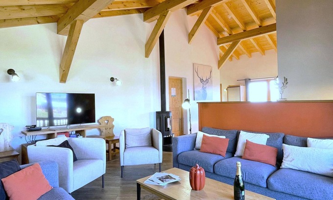 Les Eucherts Chalet De Esquí | Chalet 12 pers, jacuzzi, sauna, ski-in, La Rosière