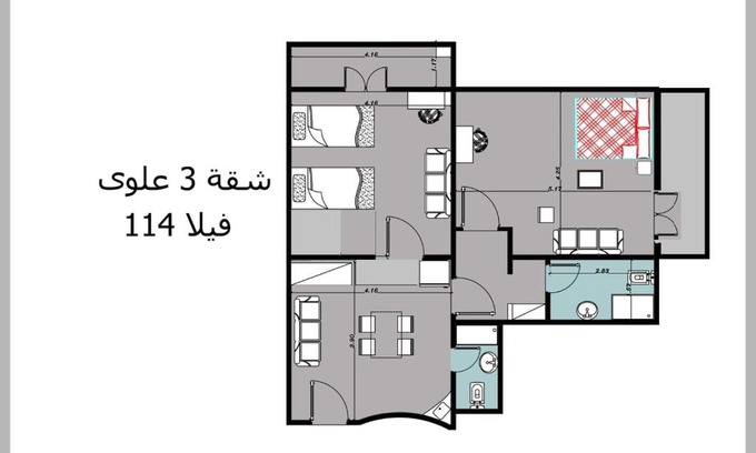 Marina El Alamein Apartamento | Chalet 3 VILLA114 first floor 2bed rooms and 2 bathrooms sea view green beach