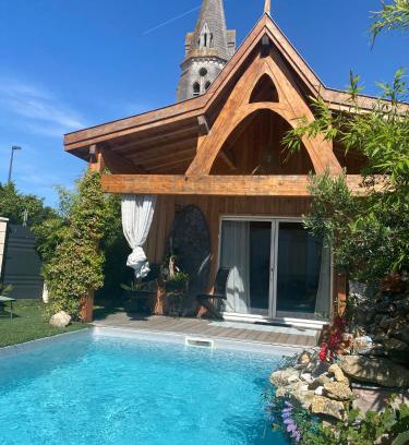 Gujan-Mestras Casa | Chalet Atypique VUE Piscine Chauffée
