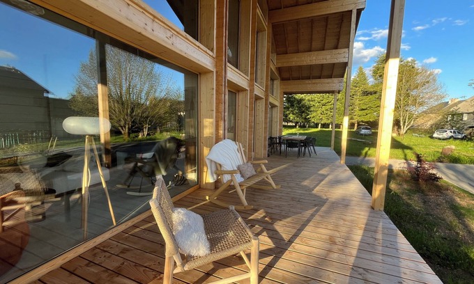 Saint-Sauveur-Camprieu Chalet De Esquí | Chalet bois cœur Cévennes