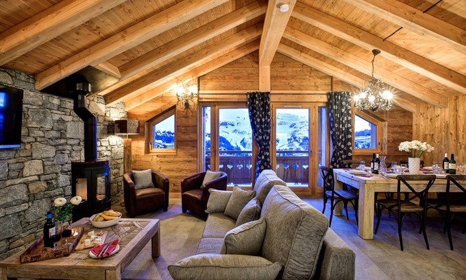 Plagne Soleil Apartamento | Chalet Crocus Blanc - Lujoso apartamento en chalet en La Plagne