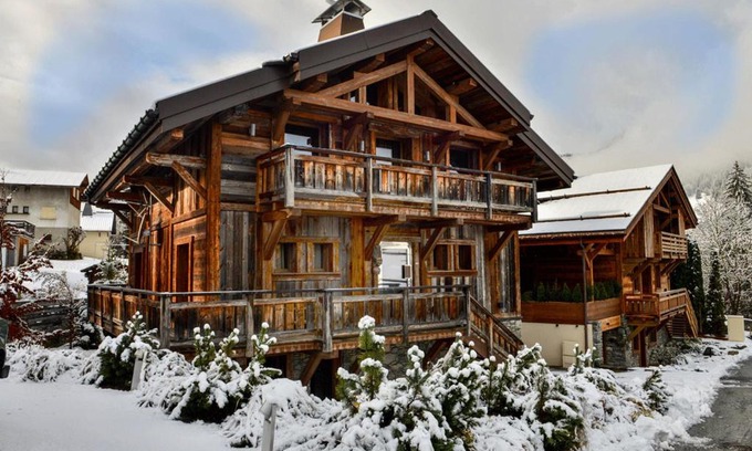 Megeve Chalet De Esquí | Chalet de luxe au centre du village de Megève - 5 chambres - Jacuzzi