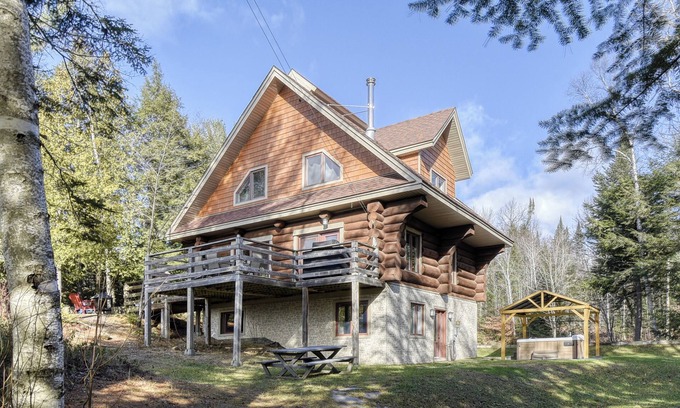 Labelle Chalet De Esquí | Chalet en Bois Rond Avec Spa, Sauna et Hammam