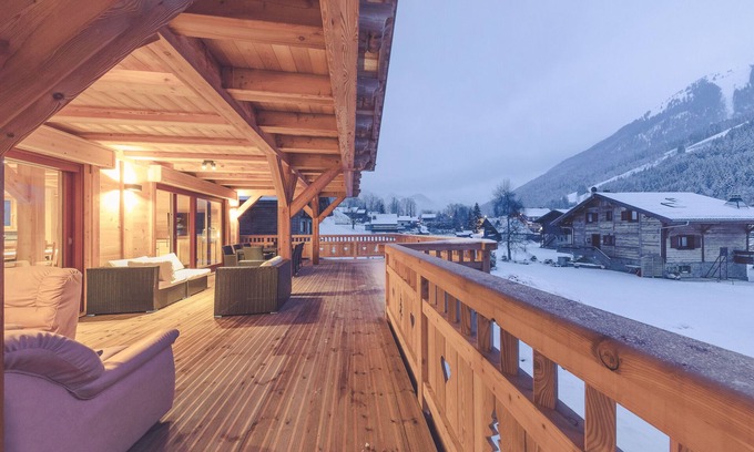 La Chapelle-d'Abondance Chalet De Esquí | Chalet "La Rocca" con vistas a la montaña, bañera de hidromasaje y Wi-Fi