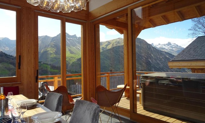 Saint-Martin-de-Belleville Chalet De Esquí | Chalet avec jacuzzi, sauna, accès direct aux pistes et Wifi - FR-1-344-744