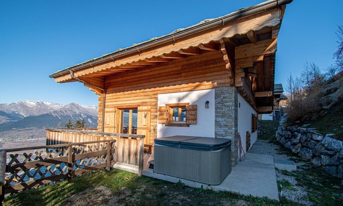 Nendaz Chalet De Esquí | Chalet en Veysonnaz cerca de Ski Lift & Jacuzzi