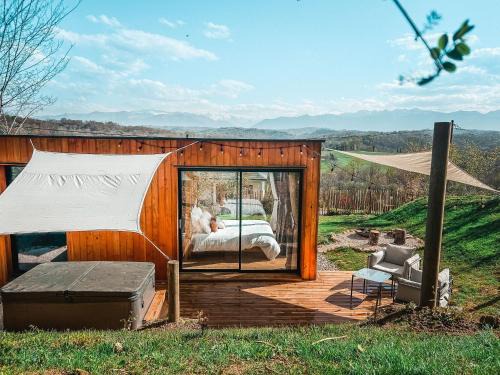 Lasseube Chalet De Esquí | Chalet insolite - SPA - Vue Pyrénées - Brasero