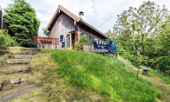 Hohnstein Casa | Chalet 'Kletterhütte Sächsische Schweiz' con terraza privada y Wi-Fi