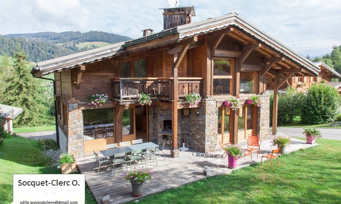 Megeve Chalet De Esquí | Casa de montaña (madera / piedra) - Megève