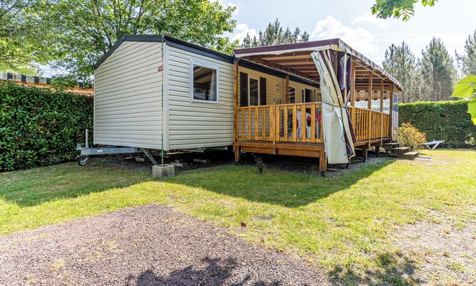 Gastes Alquiler De RV | Chalet "Mobilehome Bernard" con jardín privado y aire acondicionado