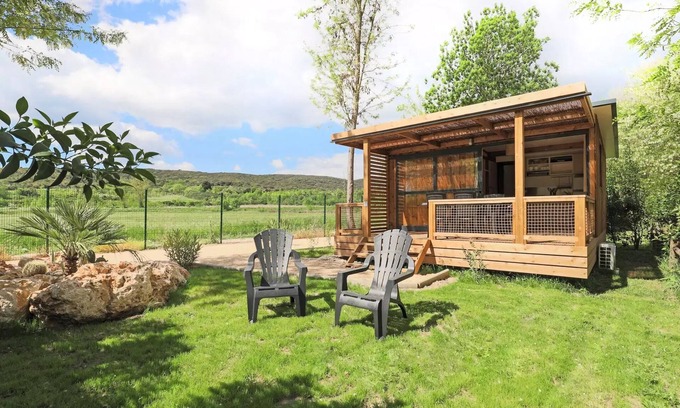 Goudargues Chalet De Esquí | Chalet Morea 25m2 Premium - 2 bedrooms + überdachte Terrace + Klimaanlage + LV + District Pieton 5 persons