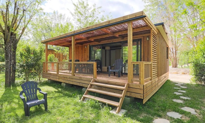 Goudargues Chalet De Esquí | Chalet Portland 35m2 Premium - 3 bedrooms + überdachte Terrace + Klimaanlage + LV + Plancha District Pieton 6 persons
