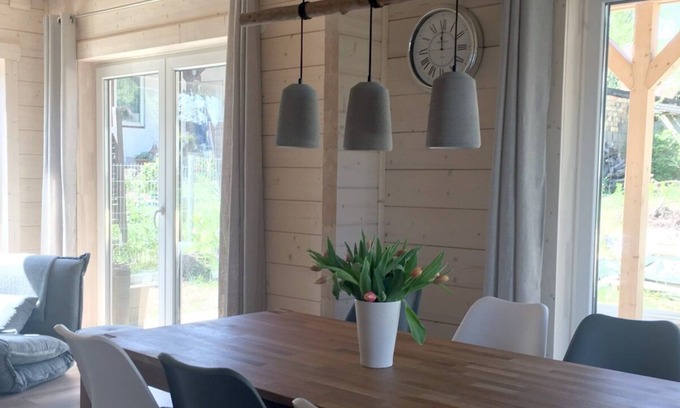 Potsdam Nord Apartamento | Chalet Rotbuche, Ferienhaus 120 qm, 3 Schlafzimmer für Max. 6 Personen