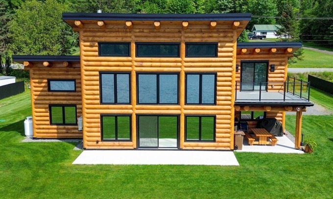 Mauricie Chalet De Esquí | Chalet un Air de Bois, riverside log cabin