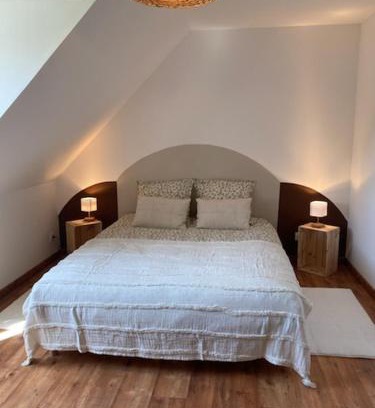 Le Mesnil-Guillaume Casa | Chambre campagne et salle de bain privée