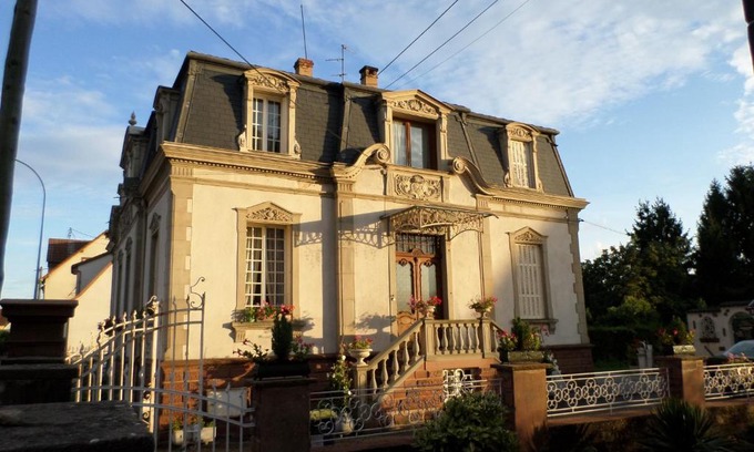 Haguenau Casa | Chambre individuelle à lit double dans une maison de Maître de 1904