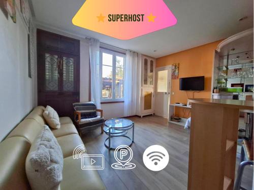 Vigneux-sur-Seine Casa | Chambre Villa Virginie Confort, Cuisine équipée, WiFi Parking jardin, Idéal couple, famille ou télétravail, Accès rapide Paris, Aéroport d'Orly