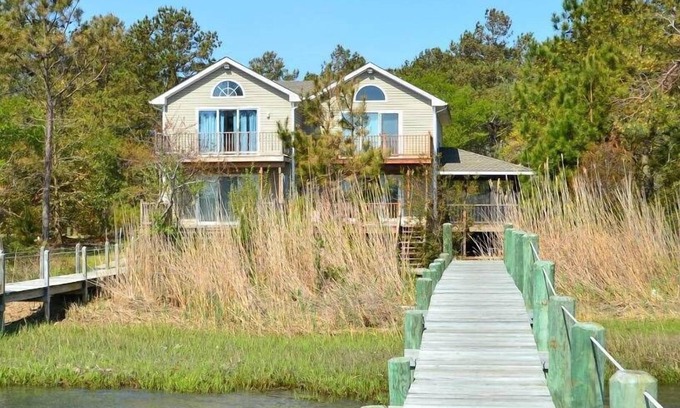 Piney Island Casa | Channel Watch - Waterfront home w/ Private Pier!
