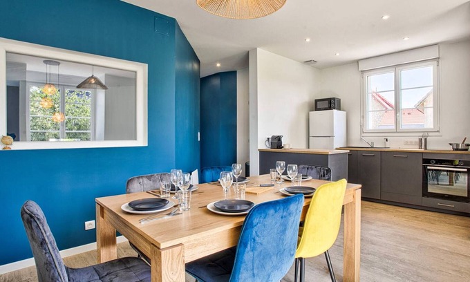 Merville-Franceville-Plage Apartamento | Charming apartment with garden, near beach, 2 bedrooms
